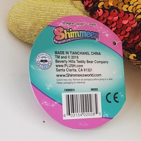 Shimmeez Series 3 Flip Sequin Plush Owl Toy Stuffed Animal Gold to Red - Picture 6 of 9